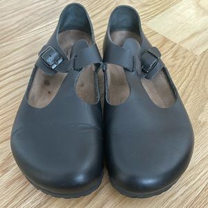 Black leather Paris Birkenstock Mary Janes EU38